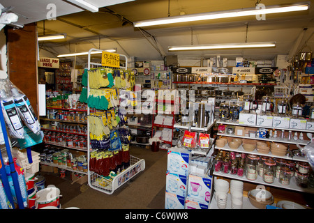 Ironmonger shop - store Musgrave’s of Windermere  a traditional Ironmonger that sells nearly everything for the household Stock Photo