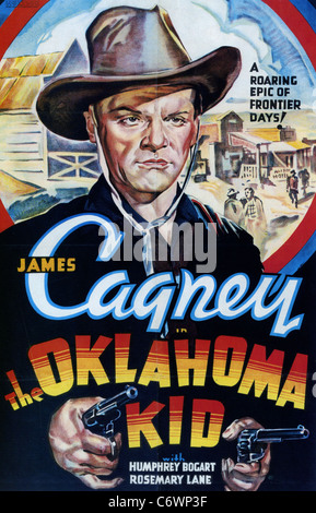 THE OKLAHOMA KID  Poster for 1939 Warner Bros film with James Cagney and Humphrey Bogart Stock Photo