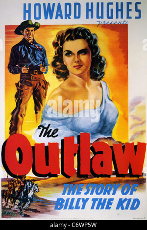 THE OUTLAW - poster for 1943 Howard Hughes film with Jane Russell Stock ...