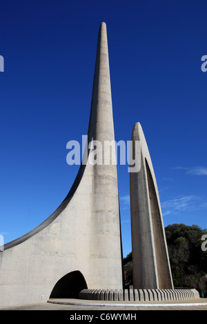 The Taal monument, on Paarl rock, is one of the most famous Afrikaans Monuments and dedicated to the Afrikaans language. Stock Photo