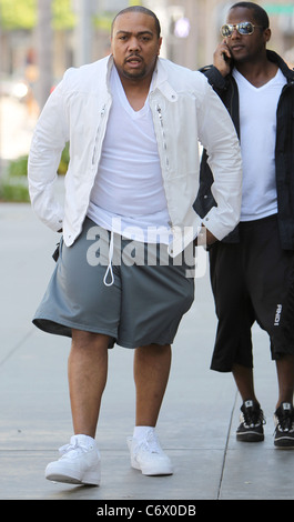 Timbaland aka Tim Mosely shopping at Louis Vuitton on Rodeo Drive