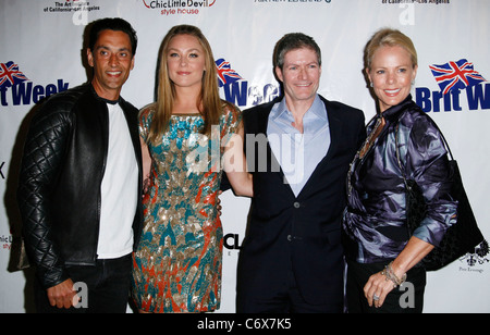 Guest,Elisabeth Rohm, Dr. Frank Ryan and guest Genlux Britweek Fashion Designer of the Year Award and Show held at Smashbox Stock Photo