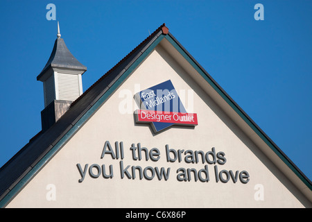 East Midlands Designer Outlet Shopping Centre, Pinxton, South Normanton, Mansfield, Debyshire, UK Stock Photo