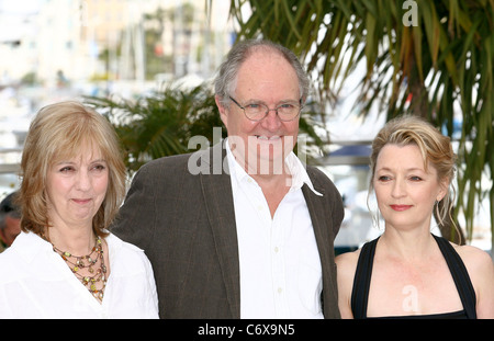 Lesley Manville, Jim Broadbent and Ruth Sheen 2010 Cannes International Film Festival - Day 3 - 'Another Year' photocall Stock Photo
