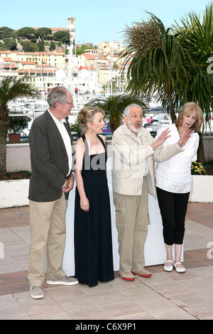 Lesley Manville, Jim Broadbent, Ruth Sheen and Mike Leigh 2010 Cannes International Film Festival - Day 3 - 'Another Year' Stock Photo