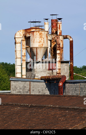 Disused factory, France. Stock Photo