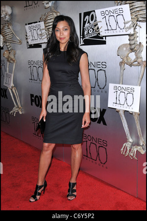 Tamara Taylor, who portrays Dr. Camille Saroyan in the television crime  drama Bones, attends the show's 100th episode celebration in West  Holywood, California on April 7, 2010. UPI/Jim Ruymen Stock Photo - Alamy