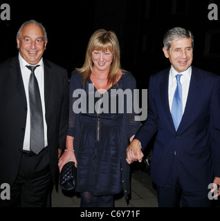 Sir Stuart Rose and Sir Philip Green leaving Scott's Restaurant in Mayfair London, England - 08.04.10 Stock Photo