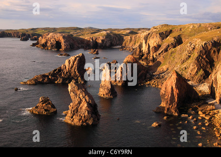 UK Scotland Outer Hebrides Isle of Lewis Mangersta Rock Stacks Stock Photo