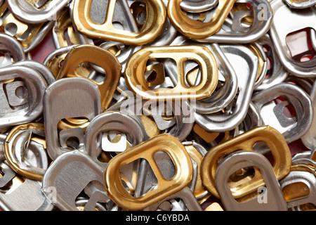 Background Of Many Ring Pull Can Opener Silver And Gold Stock Photo -  Download Image Now - iStock