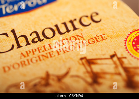 French Chaource soft cheese from Champagne Ardenne, packaged Stock ...