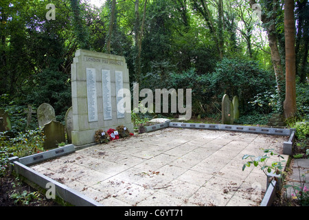 Fireman's Monument at Highgate Cemetery Stock Photo