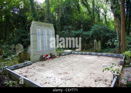 Fireman's Monument at Highgate Cemetery Stock Photo