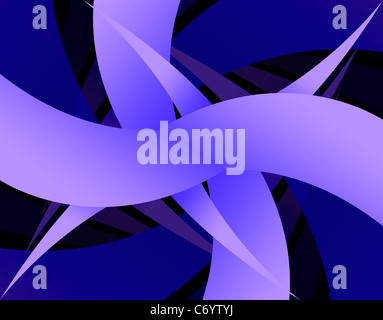 An abstract design template with blue swoosh lines. Stock Photo