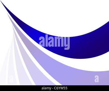 An abstract design template with blue swoosh lines and plenty of copyspace. Stock Photo