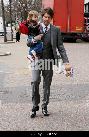 itv leaving studios while goldstein carrying andy daughter his england london alamy