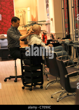 Chris Evans The ginger DJ and broadcaster gets a cut and style at a trendy salon in Central London. London, England - 14.04.10 Stock Photo