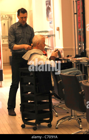 Chris Evans The ginger DJ and broadcaster gets a cut and style at a trendy salon in Central London. London, England - 14.04.10 Stock Photo