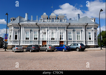 Tanelinkulma house is the originally Russian Aladin family's town residence in Hamina town. This Neorenaissance wooden house was Stock Photo