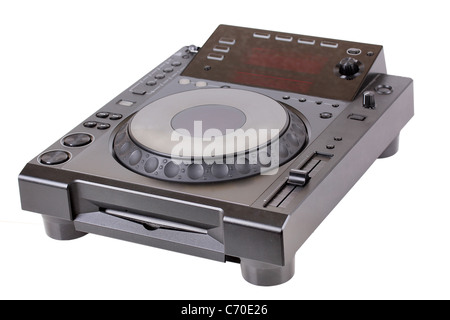 Dj cd player, isolated on white Stock Photo
