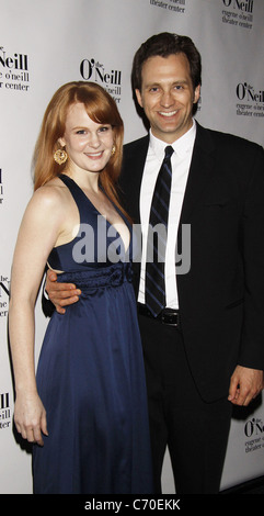 Kate Baldwin and her husband actor Graham Rowat attending the 2010 Eugene O'Neill Theatre Center Monte Cristo Awards honoring Stock Photo