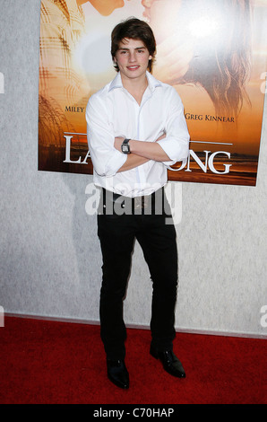 Gregg Sulkin Los Angeles Premiere of 'The Last Song' held at the ArcLight Hollywood Cinema Hollywood, California - 25.03.10 Stock Photo