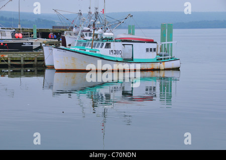 Scallop fishing boats docked at Digby, Nova Scotia, Canada. Stock Photo