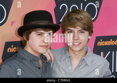 Dylan Sprouse and Cole Sprouse Nickelodeon's 23rd Annual Kids' Choice Awards - Arrivals held at UCLA's Pauley Pavilion Los Stock Photo