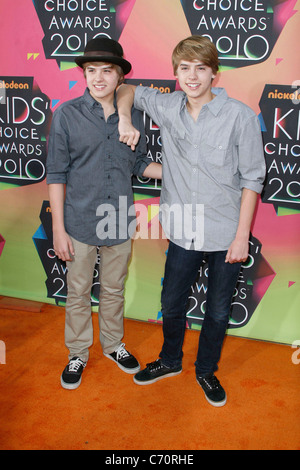 Dylan Sprouse and Cole Sprouse Nickelodeon's 23rd Annual Kids' Choice Awards - Arrivals held at UCLA's Pauley Pavilion Los Stock Photo