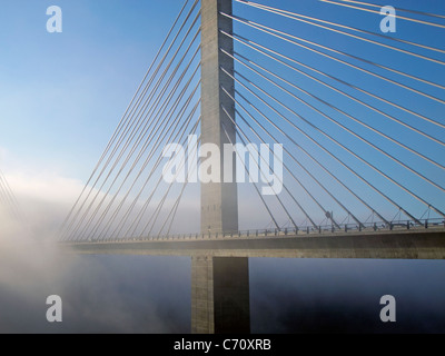 Penobscot Narrows Bridge in Bucksport Maine Stock Photo