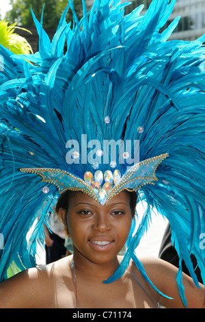 Young Woman in Carnival Costume. Stock Photo