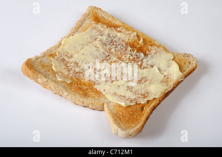 Buttered toast Stock Photo