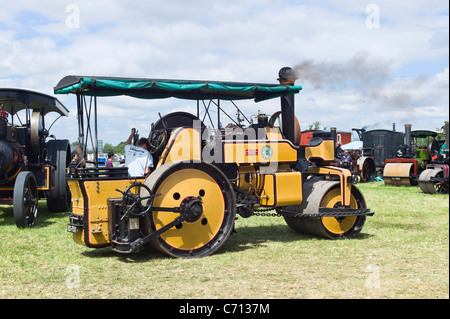 1920S Armstrong Whitworth steam roller on show in UK 2011 Stock Photo