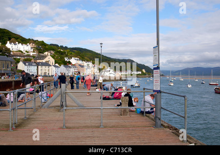 The sea-front t Aberdyfi at the mouth of the estuary of River Dyfi in Gwynedd, Wales. Areas is popular with holiday makers. Stock Photo