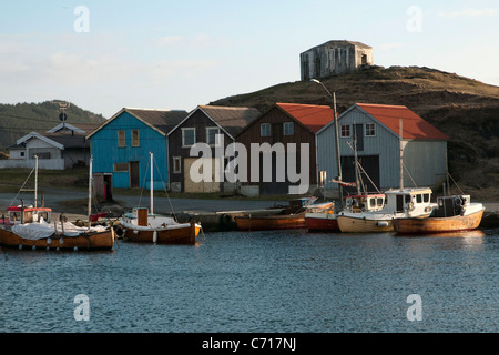 The small port of Ølberg at sunset nearby Stavanger, Norway Stock Photo