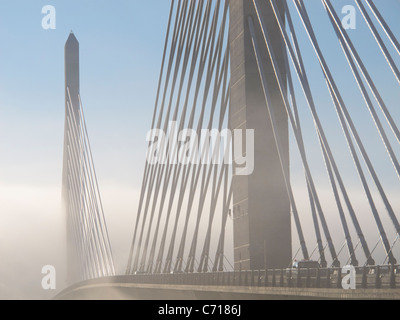 Penobscot Narrows Bridge in Bucksport Maine Stock Photo