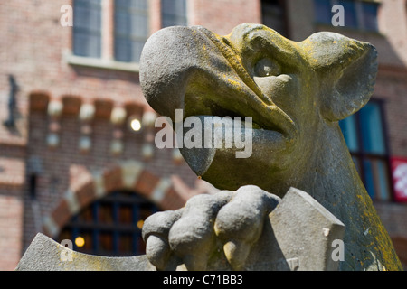 A stone statue outside Castle de Haar near Utrecht in the Netherlands Stock Photo