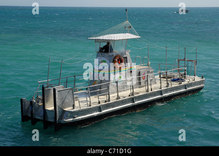 'semi-submarine' for viewing seabed, fish and coral, Green Island, Great Barrier Reef, Queensland, Australia Stock Photo