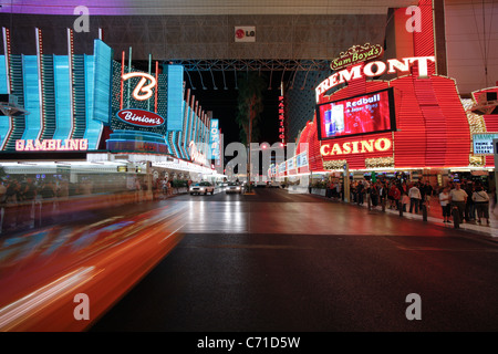 United States of America, Nevada, Las Vegas, The Fremont Street Experience in Downtown Las Vegas Stock Photo