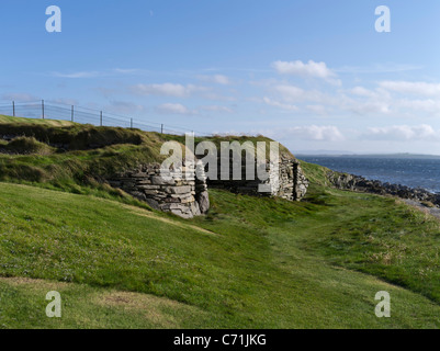 dh Knap of Howar PAPA WESTRAY ORKNEY Two Bronze age neolithic houses sea shore house settlement uk scotland ruins Stock Photo