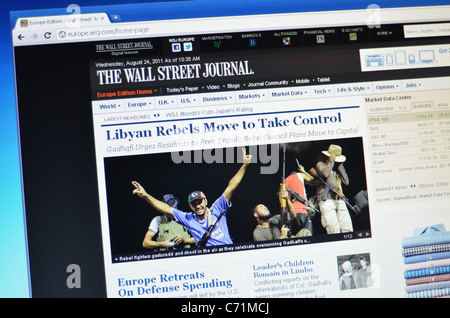 Wall Street Journal WSJ screenshot Stock Photo