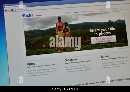 Flickr.com Flickr photo sharing website screenshot Stock Photo - Alamy