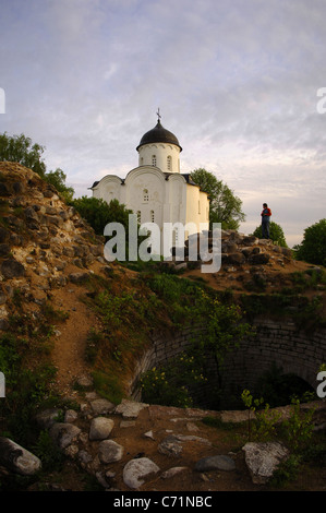 Russia. Old Ladoga. St. George's Church in the Ladoga Fortress. Stock Photo