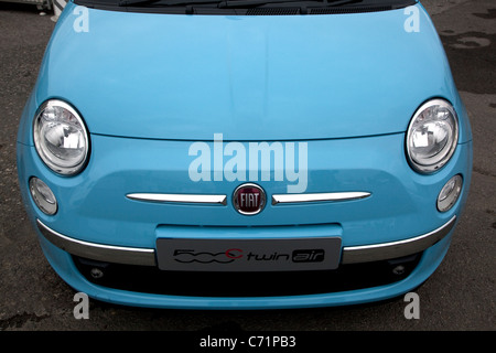 Ecovelocity motor festival London - Fiat 500 Twin Air car Stock Photo