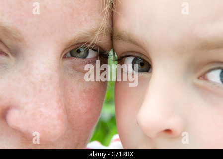 Mother and young son, close-up portrait Stock Photo