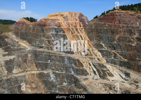 Homestake open pit gold mine in Lead, South Dakota