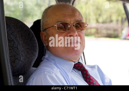 businessman in his car Stock Photo