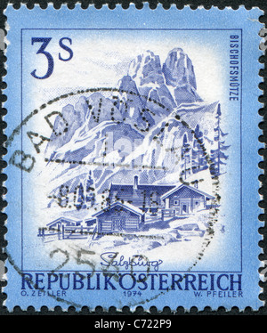 AUSTRIA - 1974: A stamp printed in Austria, is shown Bischofsmuetze, Salzburg Stock Photo