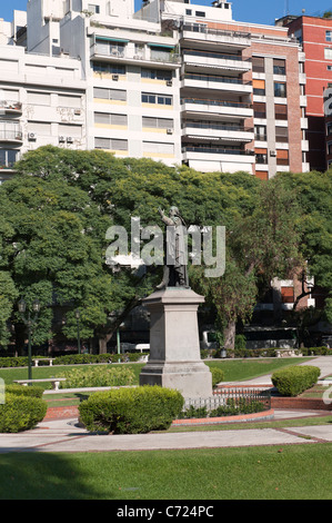 Plaza Libertad, Adolfo Alsina Statue, Buenos Aires, Argentina Stock Photo