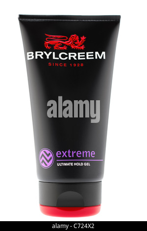 Tube of Brylcreem extreme ultimate hold gel Stock Photo
